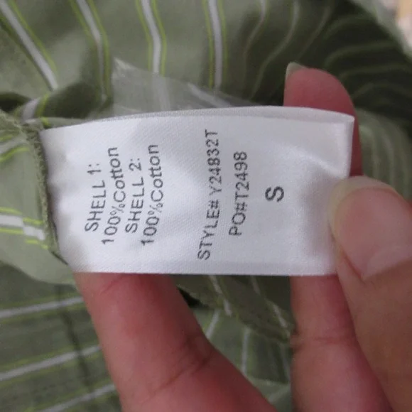 Tuckernuck Pomander Place Rohan Shirt Dress Small Green Stripe Pockets Shift NWT - Picture 7 of 13